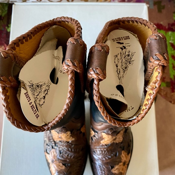 Old Gringo Wyoming Rare Hand Tooled Western Boot in Size 7. NIB - Picture 5 of 14